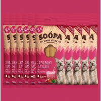 Zahnpflege Erdbeer-Hunde-Quiri-Sticks (4 Sticks)
