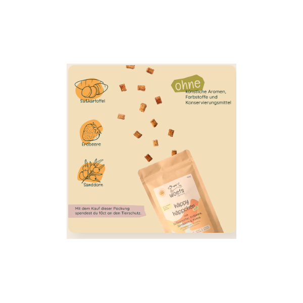 häppy häppchen — mit Süßkartoffeln, Erdbeeren, Sanddorn & Kokos