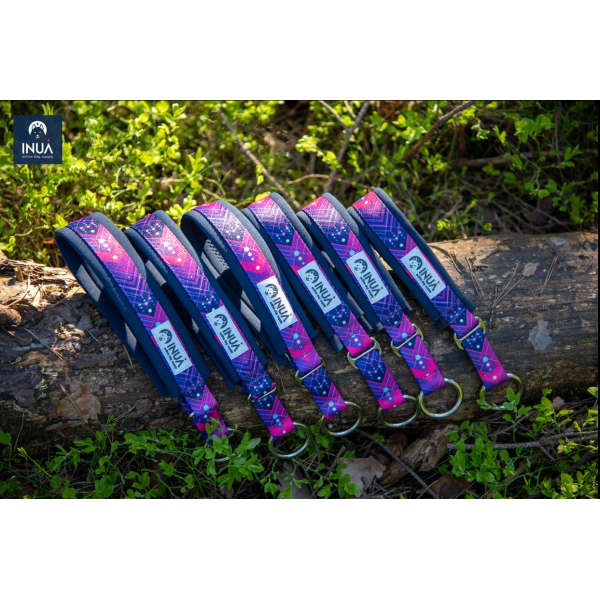 INUA Zugstopp-Halsband in electric pink