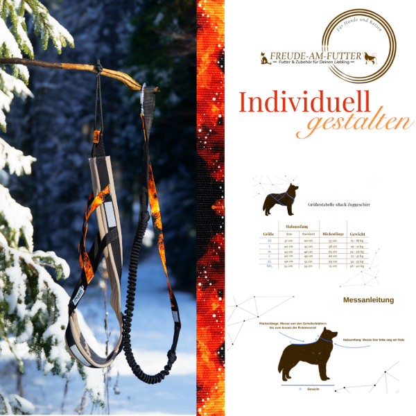 INUA X-back Gechirr Flammen individuell