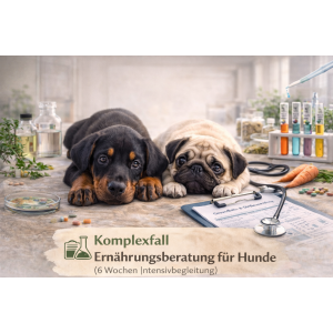 Komplexfall Ernährungsberatung für Hunde...