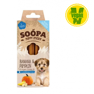 Zahnpflege Stick Banane & Kürbis für Welpen...