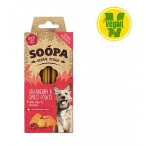 Zahnpflege Stick Cranberry & Sußkartoffel (4 Sticks)