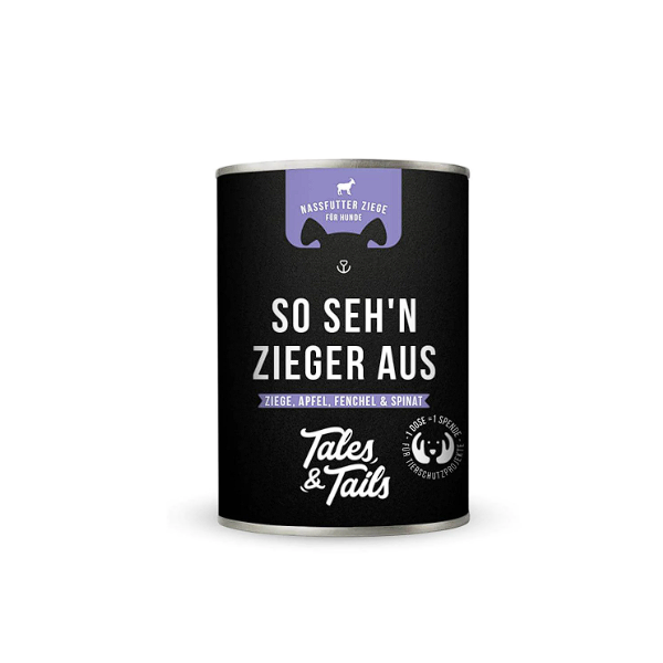 Tales & Tails So sehen Zieger aus – Nassfutter Ziege (400 g Dose)