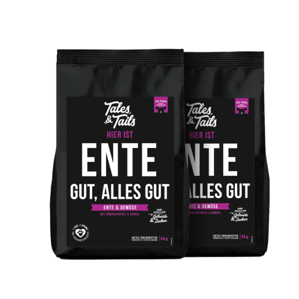 Ente gut, alles gut - softes Trockenfutter - Hundefutter mit Ente