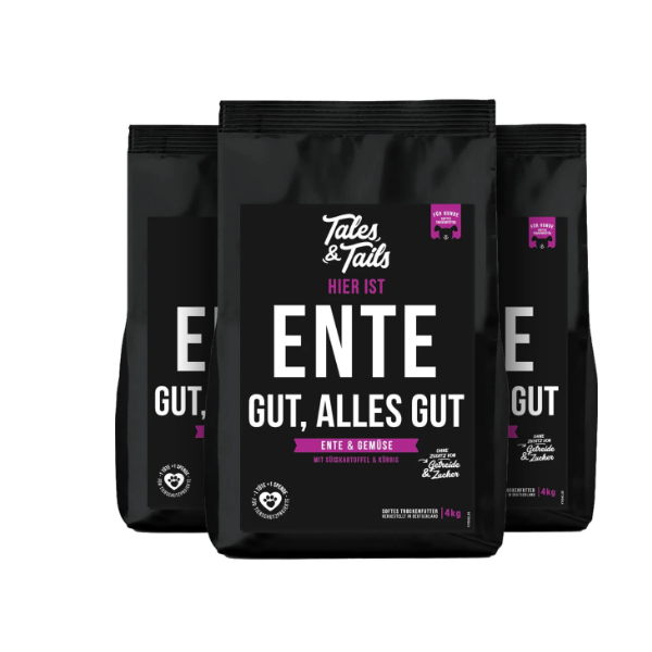 Ente gut, alles gut - softes Trockenfutter - Hundefutter mit Ente