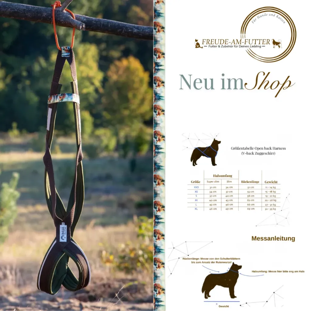 INUA Open back Zuggeschirr Fuchs im Wald braun/olive