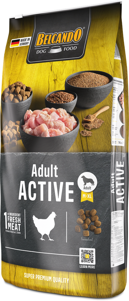 Adult Active – Trockenfutter für aktive und sportliche Hunde (4 Kilo)