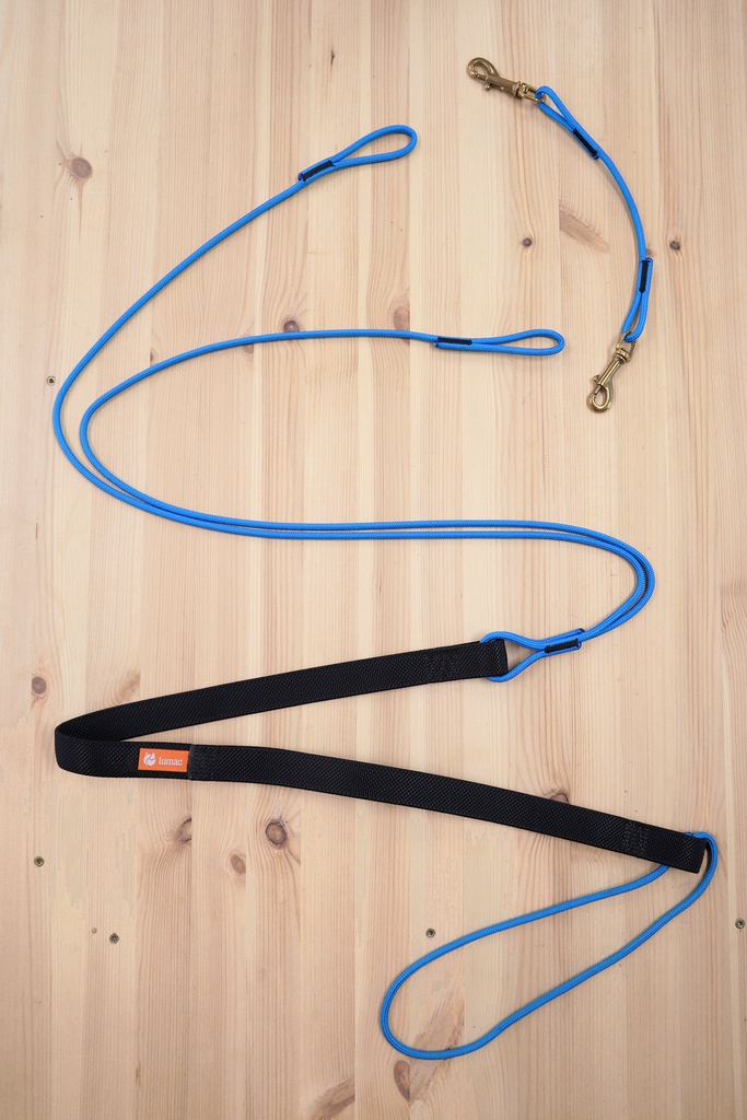 Lumac Dopelleine (2 Hunde)  Bike/Scooter OHNE Splitter (schwarz/gelb)